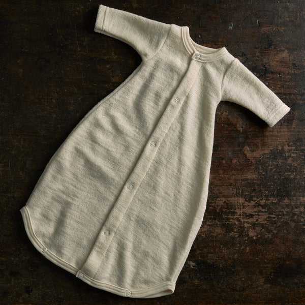 Baby Merino Wool Terry Pyjamas - Natural – MamaOwl