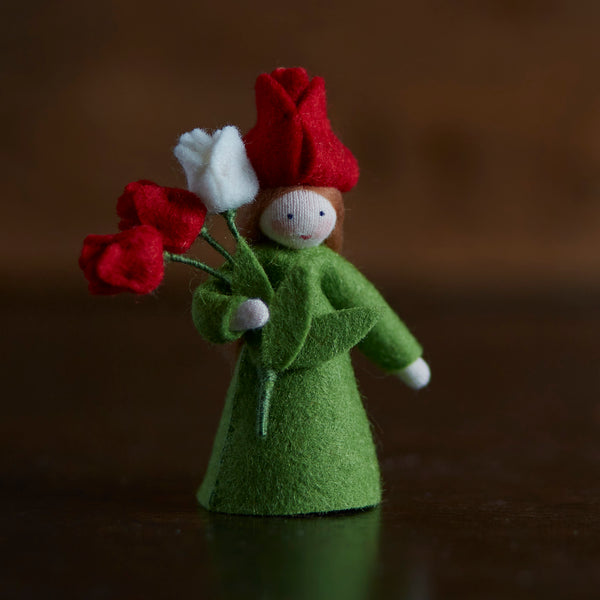 Handmade Wool Fairy Tulip White – MamaOwl - Main Image