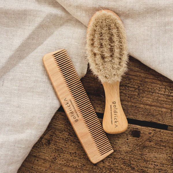 Wooden Baby Brush Set Brush & Comb MamaOwl