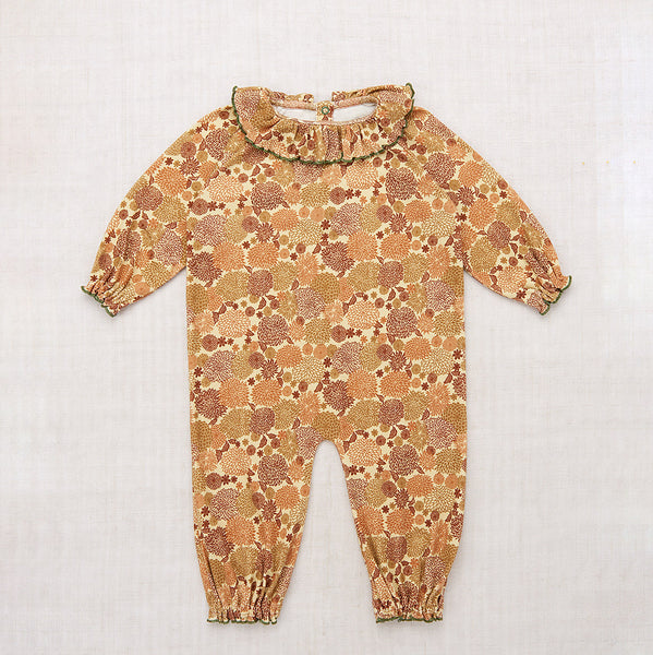 Baby Pima Cotton Pierrot Onesie - Acorn Chrysanthemum – MamaOwl
