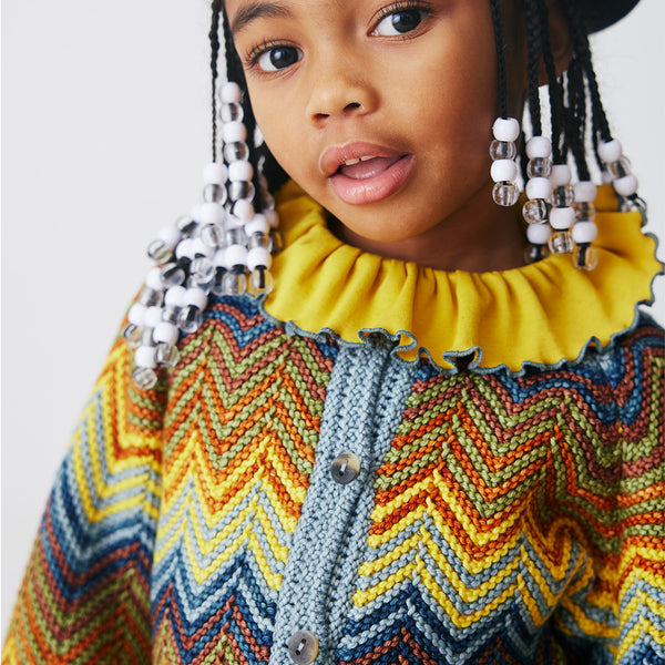 Merino Wool Parlor Chevron Cardigan - Mango – MamaOwl