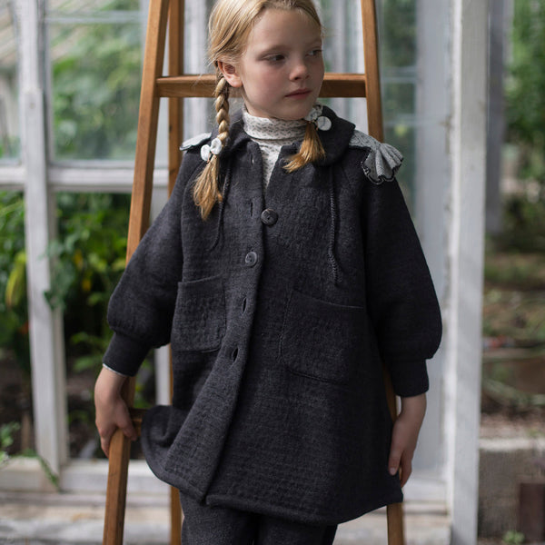 Merino Wool Ruth Coat - Soot – MamaOwl