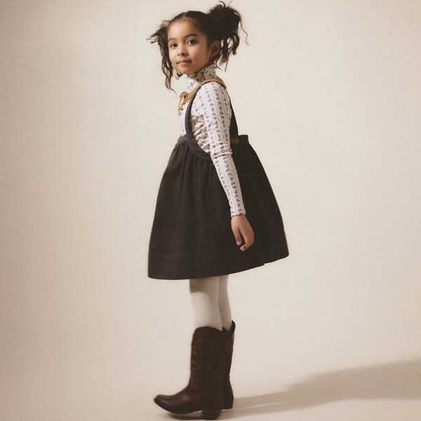 Cotton Eloise Pinafore - Licorice – MamaOwl 