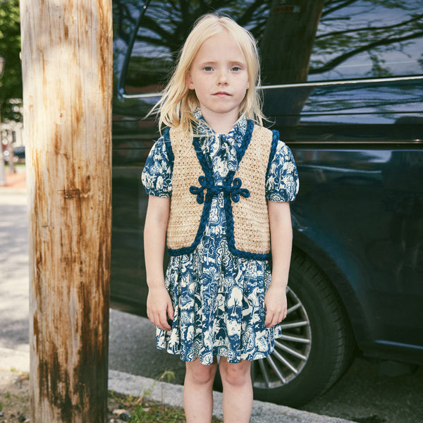 Pima Cotton Junior Scout Dress - Celestial Esplanade – MamaOwl