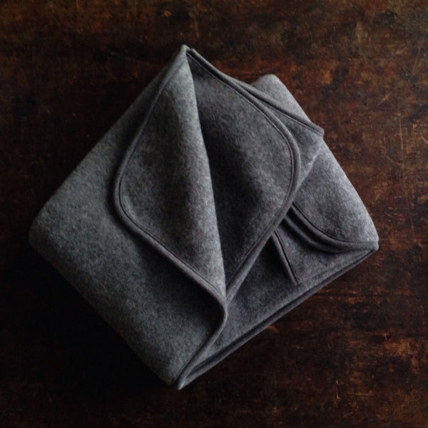 Dipper Swaddle/Baby Blanket - Merino Wool Fleece - Slate