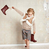 Natural Rubber Wool Lined Boots - Bordeaux