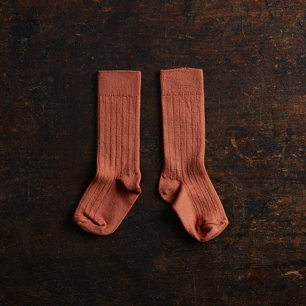 Babies & Kids Cotton Knee Socks - Cinnamon