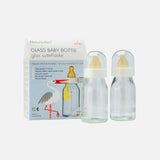 Glass and Natural Rubber Baby Bottles Small - 110ml - 2 pack