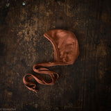 Piculet Baby Bonnet - Merino Wool & Silk - Deep Rust