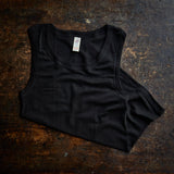 Mens Merino Wool & Silk Sleeveless Vest - Black