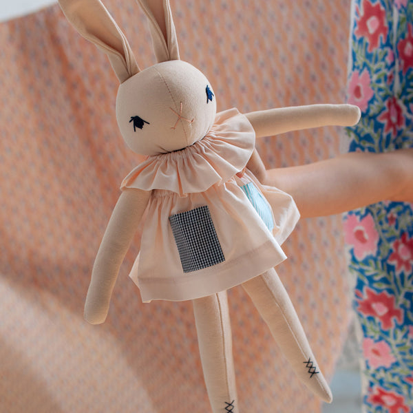 Handmade Cotton Medium Rabbit - Flora – MamaOwl