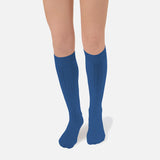 Adult's Cotton Knee Socks - Blue Sapphire