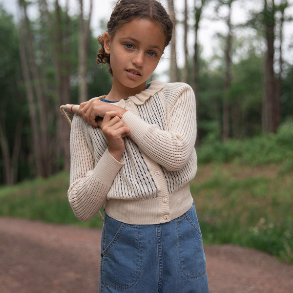 Pima Cotton Iona Cardigan - Natural – MamaOwl