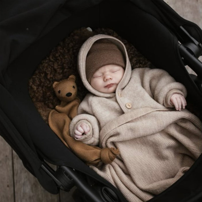Merino Wool Felix Swaddle/Baby Blanket - Sand