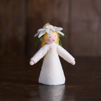 Handmade Wool Fairy - Edelweiss - White
