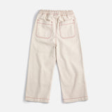 Kids Cotton Twill Pants - Natural
