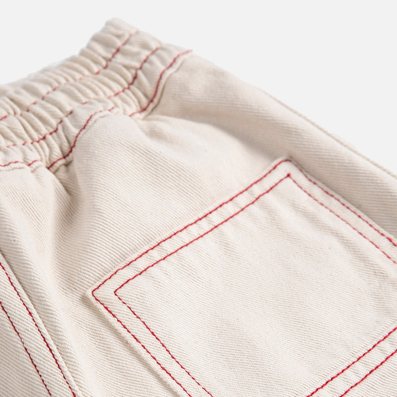 Kids Cotton Twill Pants - Natural
