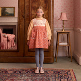 Kids Cotton Embroidered Bibi Pinafore - Mountain Calico Jam