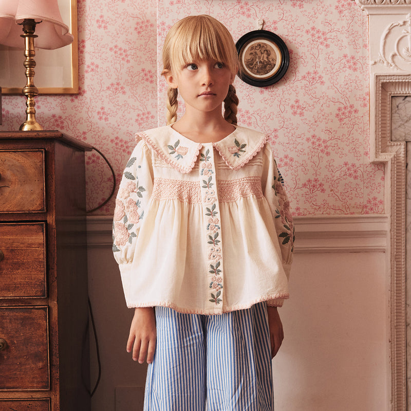 Kids Cotton Lora Blouse - Milk-Cream