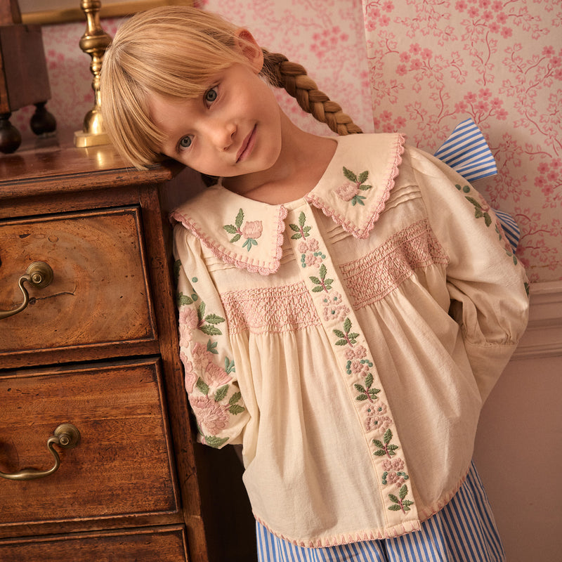 Kids Cotton Lora Blouse - Milk-Cream