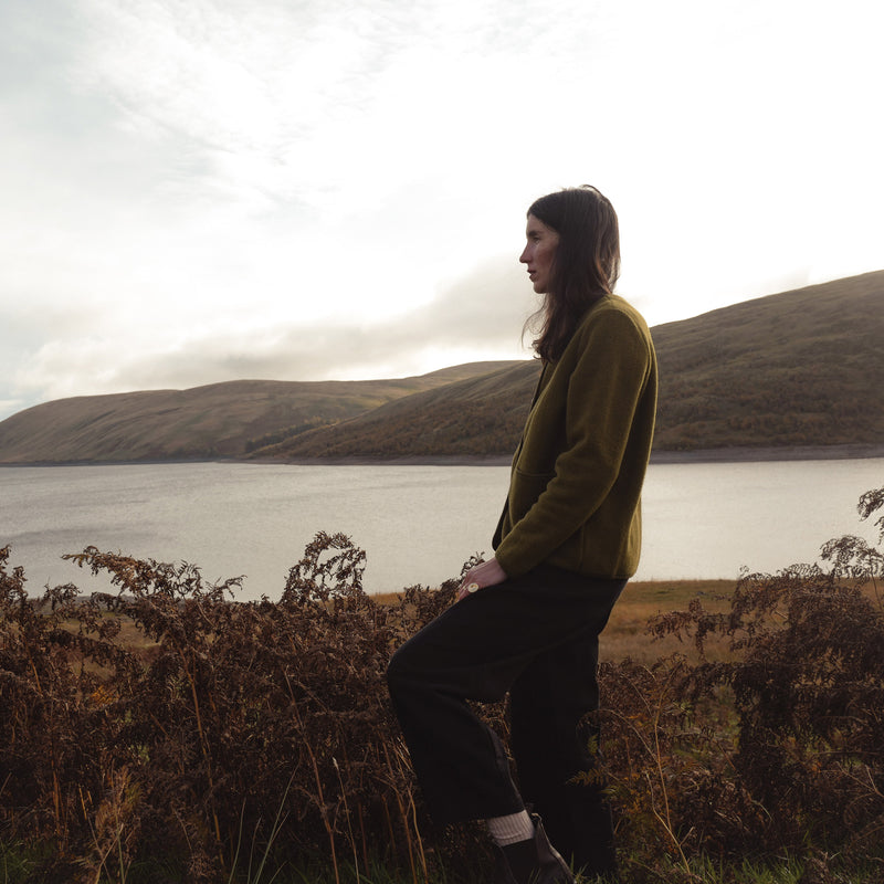 Harrier Women’s Jacket - Merino Wool Fleece - Seaweed