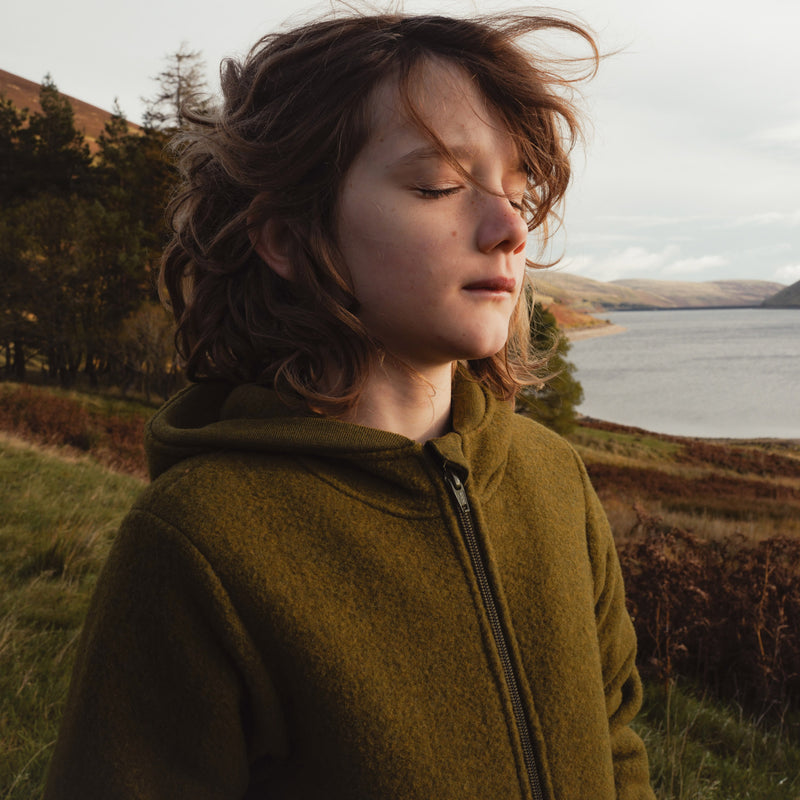 Hawk Jacket - Merino Wool Fleece - Seaweed