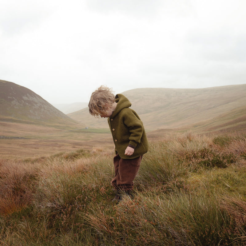 Tinker Baby & Kids Jacket - Merino Wool Fleece - Seaweed
