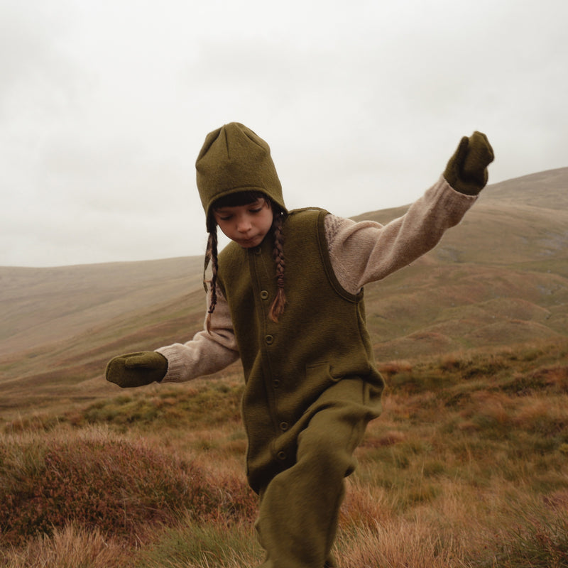 Boiled Merino Wool Hat - Seaweed