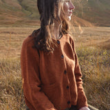 Terra Women's Cardigan - Donegal Wool - Cinnamon
