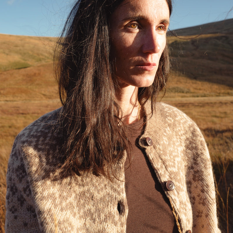 Fauna Women's Cardigan - Lambswool - Mallow