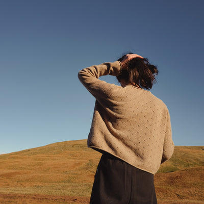 Meadow Women's Sweater - Superfine Lambswool - Feather