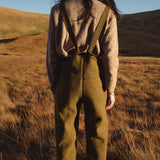 Roam Women's Trousers/Dungarees - Boiled Merino Wool - Seaweed