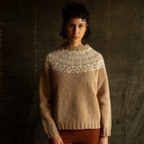 Womens Isle Sweater - Donegal Wool - Sand