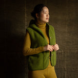 Falcon Womens Vest - Merino Wool Fleece - Forest