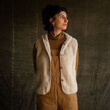 Falcon Womens Vest - Merino Wool Fleece - Sandstorm