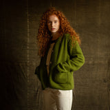 Harrier Womens Jacket - Merino Wool Fleece - Forest