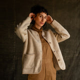 Harrier Womens Jacket - Merino Wool Fleece - Sandstorm