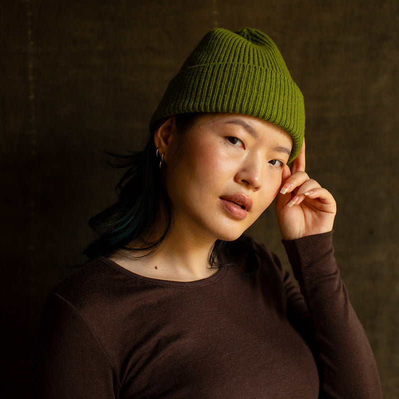 Adults/Bigger Kids Beanie - Lambswool - Sorrel