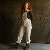 Adults Cotton Twill Dungarees - Natural