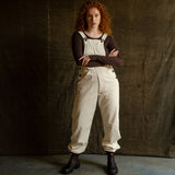 Adults Cotton Twill Dungarees - Natural