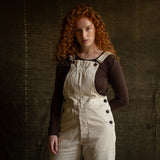 Adults Cotton Twill Dungarees - Natural