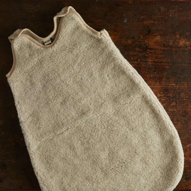 Baby Wool Teddy Fleece Sleeping Bag - Sand Brown