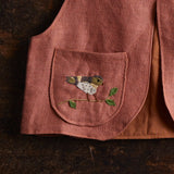 Baby & Kids Linen Explorer Waistcoat - Rose Dust