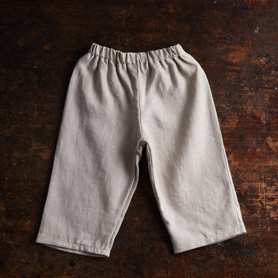 Baby & Kids Linen Fireside Trousers - Flax