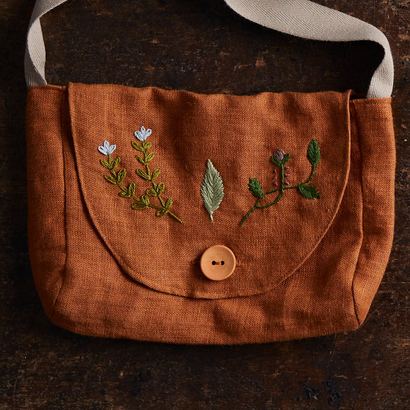 Linen Forager Bag - Brick