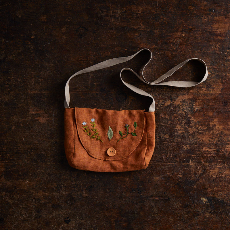 Linen Forager Bag - Brick