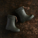 Natural Rubber Wool Lined Boots - Olive