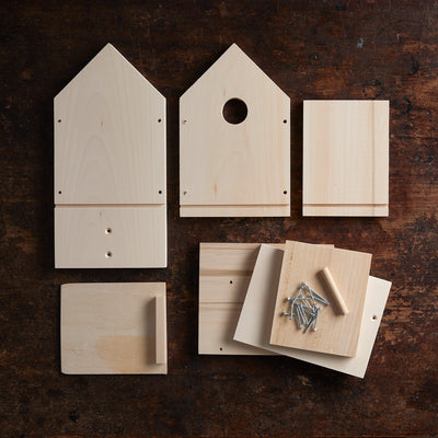 Wooden Bird Nesting Box Kit