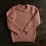 Merino Wool Aran Jumper - Rose