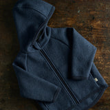 Baby & Kids Boiled Merino Wool Zip Jacket - Indigo
